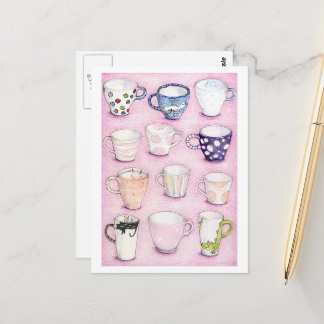 Pink Collection Postcard Postkarte (Vorderseite/Rückseite Beispiel)