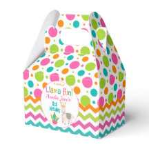 Pink Colorful ZigZag Llama Geburtstagsparty