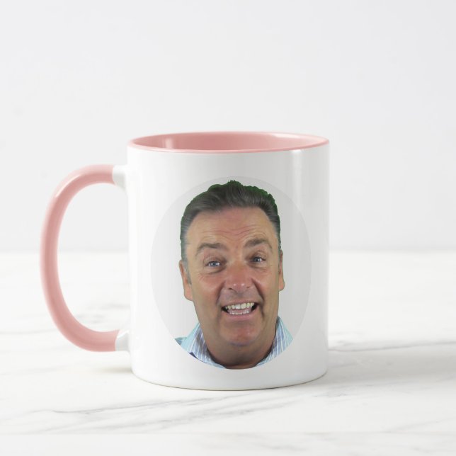 PINK Combo Foto-Tasse - Runde Rahmen Custom Tasse (Links)