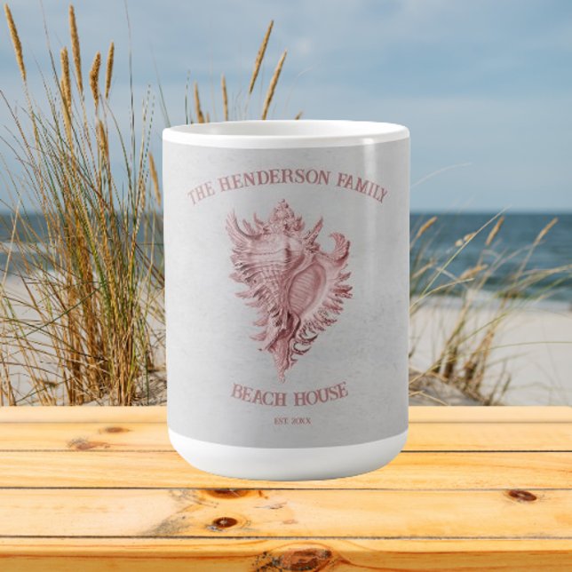 Pink Conch Muschel Kaffee Tasse (Pink Conch Shell Personalized Coffee Mug)