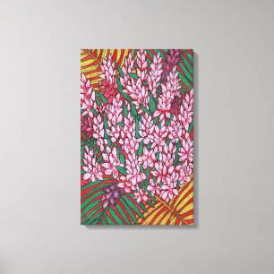 Pink Cone Ginger Alpinia Tropische Blume Leinwanddruck