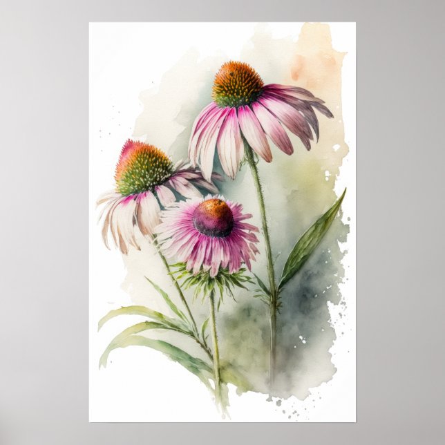 Pink Conefwers Art Print Poster (Vorne)