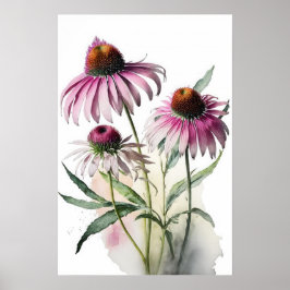 Pink Conefwers Art Print Poster