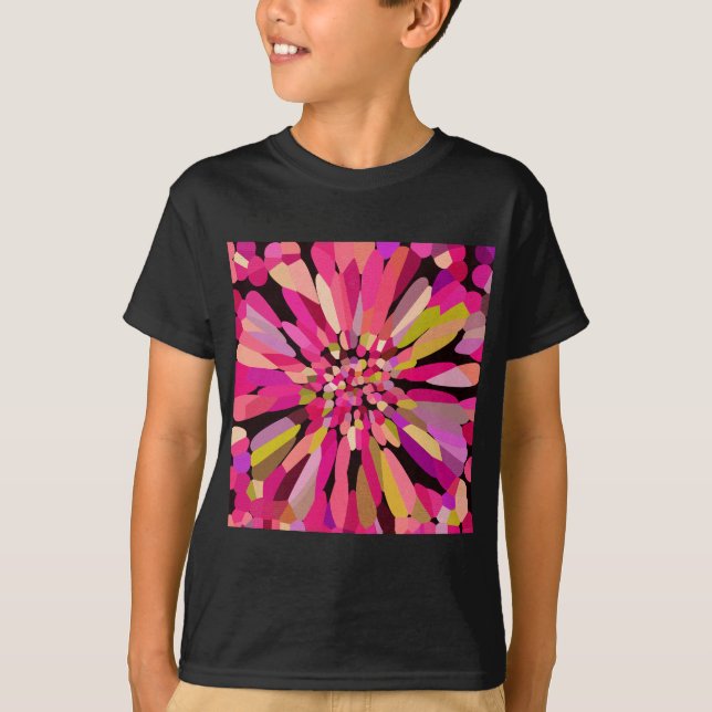 Pink Confetti Blume T-Shirt (Vorderseite)