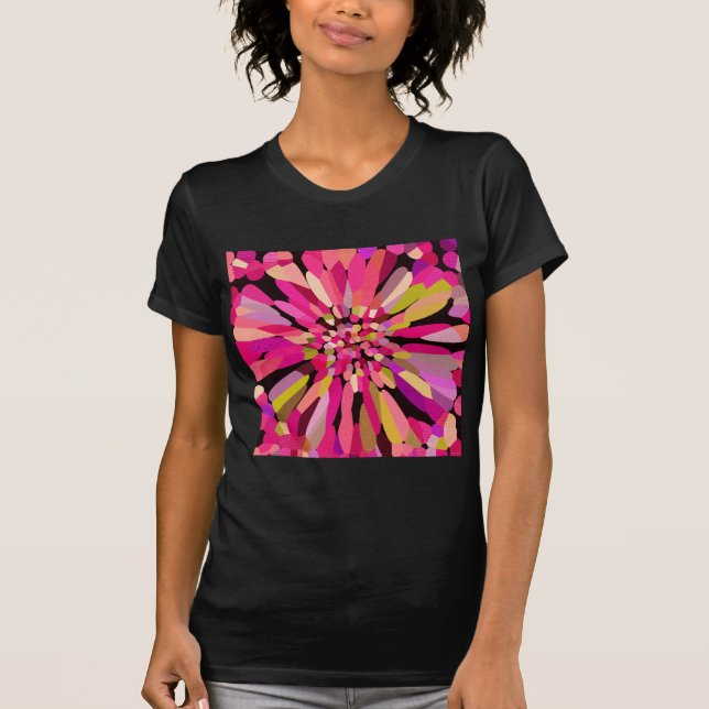 Pink Confetti Blume T-Shirt (Vorderseite)