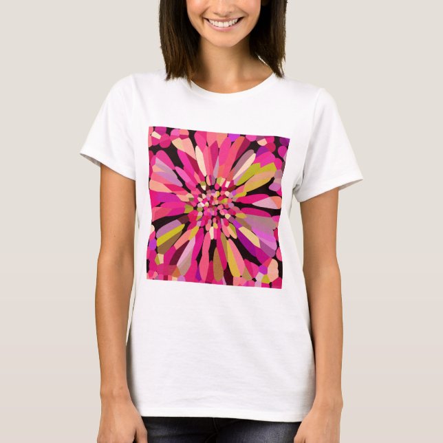 Pink Confetti Blume T-Shirt (Vorderseite)
