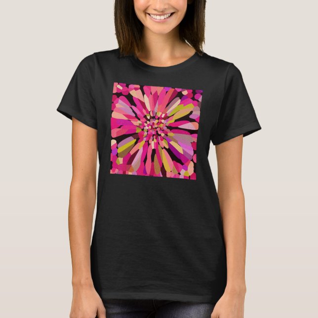 Pink Confetti Blume T-Shirt (Vorderseite)