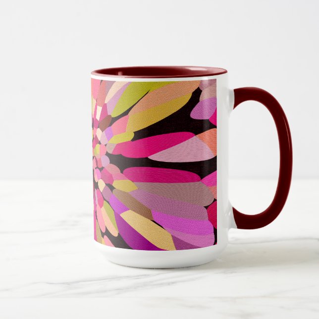 Pink Confetti Blume Tasse (Rechts)