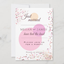 Pink Confetti Circles Einladung