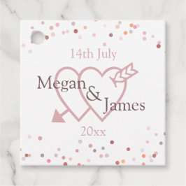 Pink Confetti Circles Geschenkanhänger