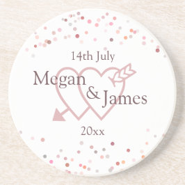 Pink Confetti Circles Getränkeuntersetzer