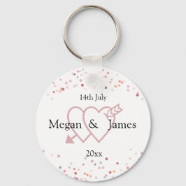 Pink Confetti Circles Schlüsselanhänger