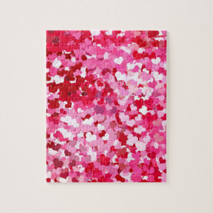 Pink Confetti Hearts Puzzle