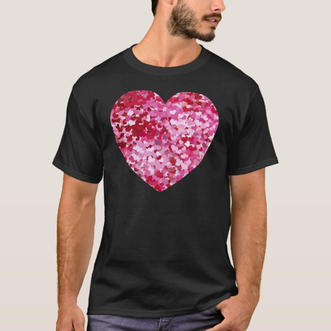 Pink Confetti Hearts T-Shirt (Vorderseite)