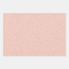 Pink Confetti Pastellpapier Geschenkpapier Set