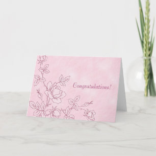 Pink Congratulations card Karte