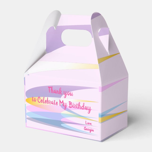 Pink Cool Paper Bevorzugung Box Geschenkschachtel (Vorderseite)