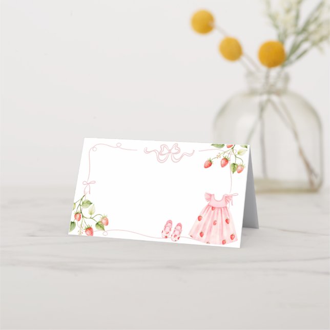 Pink Coquette Baby Clothes Berry Appointment Card Terminkarte (Vorderseite)