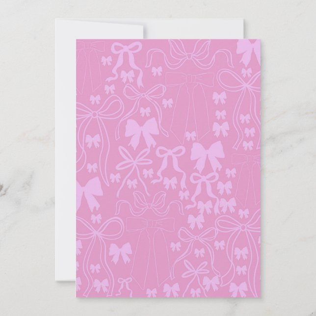 Pink Coquette Baby Shower Baby Girl Card Dankeskarte (Rückseite)