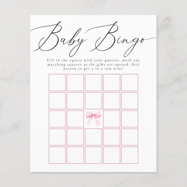 Pink Coquette Bow Baby Bingo Duschgel (Vorderseite)