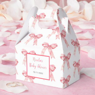 Pink Coquette Bow Baby Dusche Geschenkschachtel
