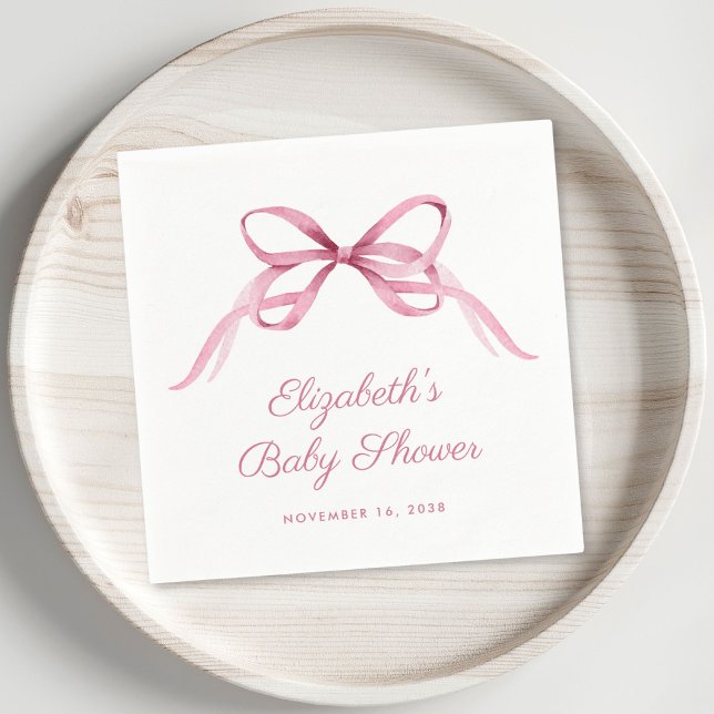 Pink Coquette Bow Baby Girl Dusche Serviette (Von Creator hochgeladen)