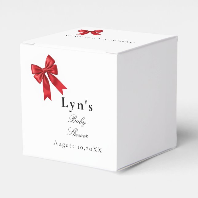 Pink Coquette Bow Baby Showbox Geschenkschachtel (Vorderseite)