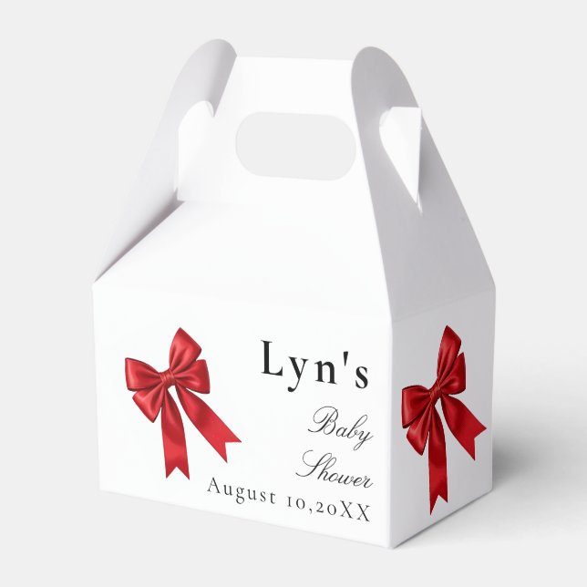 Pink Coquette Bow Baby Showbox Geschenkschachtel (Vorderseite)