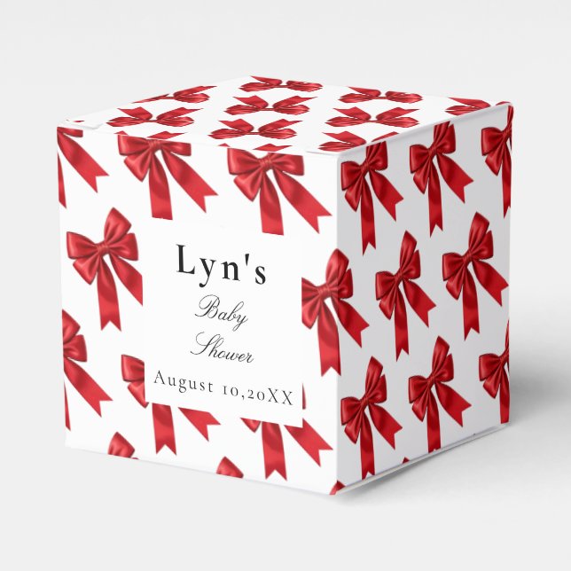 Pink Coquette Bow Baby Showbox Geschenkschachtel (Vorderseite)