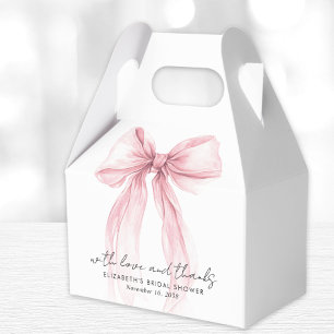 Pink Coquette Bow Brautparty Vielen Dank Geschenkschachtel