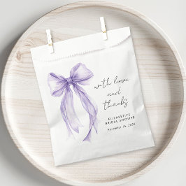 Pink Coquette Bow Bridal Shower Thank You Geschenktütchen