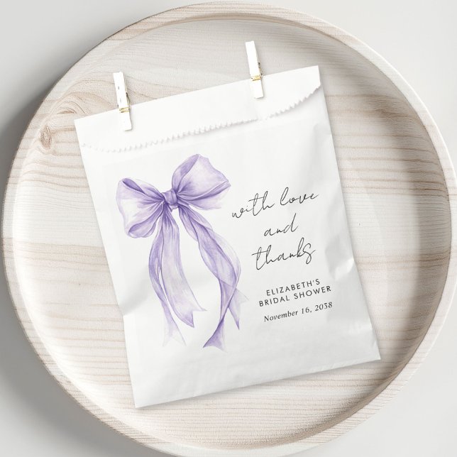 Pink Coquette Bow Bridal Shower Thank You Geschenktütchen (Pink Coquette Bow Bridal Shower Thank You Favor Bag)