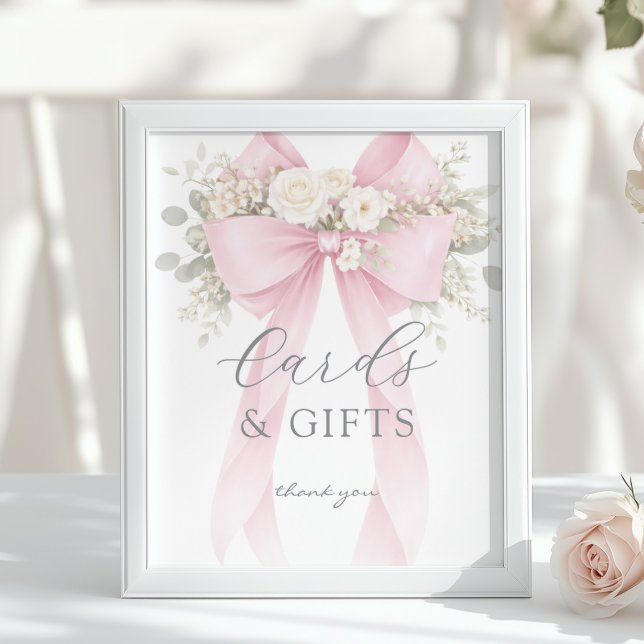 Pink Coquette Bow Cards and gifts Eucalyptus Poster (Von Creator hochgeladen)