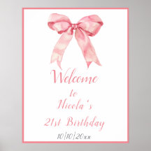 Pink Coquette Bow Geburtstagsparty