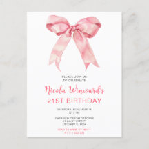 Pink Coquette Bow Geburtstagsparty