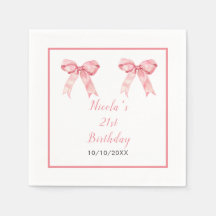 Pink Coquette Bow Geburtstagsparty