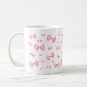 Pink Coquette Bow Muster Kaffeetasse