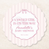 Pink Coquette Bow Pastel Baby Dusche