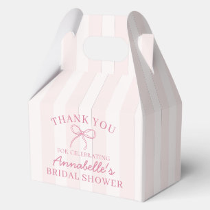 Pink Coquette Bow Pastel Brautparty Dessert Geschenkschachtel