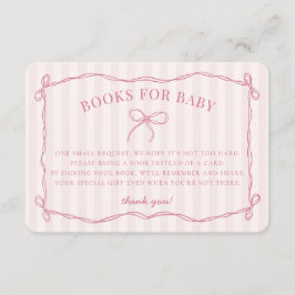 Pink Coquette Bow Pastel Duschbücher für Kinder Begleitkarte