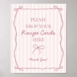 Pink Coquette Bow Pastel Rosa Bridal Rosa Poster