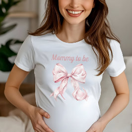 Pink Coquette Bow & Pearls Mommy zu sein T-Shirt