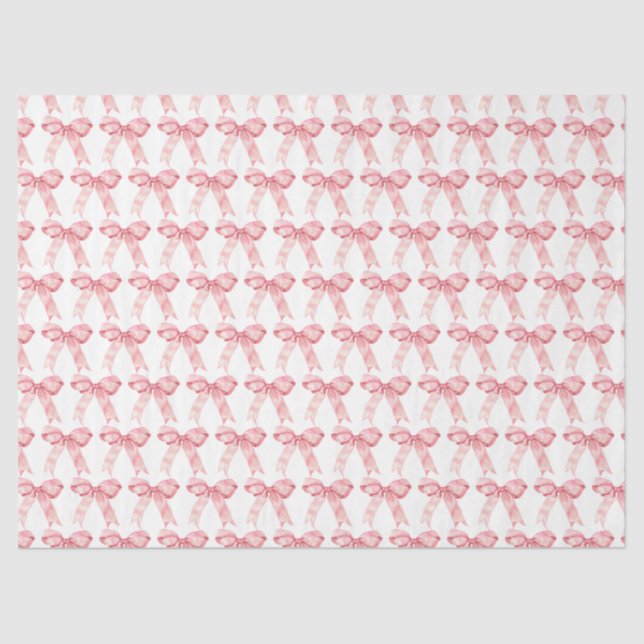 Pink Coquette Bow Seidenpapier (Vorderseite)