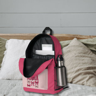 Pink Coquette Bows Mama Diaper Bag Rucksack