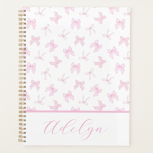 Pink Coquette Bows Personalisieren Planer