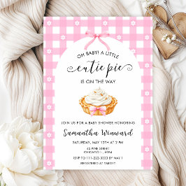 Pink Coquette Cutie Pie Baby Shower Einladung