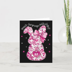Pink Coquette Floral Bunny Slp Sprache Pat Karte