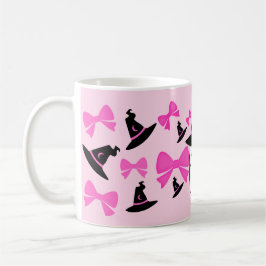 Pink Coquette Ghost mit Bows Halloween Kaffeetasse