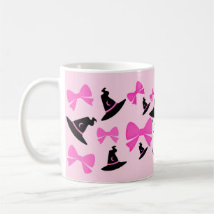 Pink Coquette Ghost mit Bows Halloween Kaffeetasse