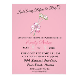 Pink Coquette Golf "Letzter Schwung vor dem Ring" Fotodruck